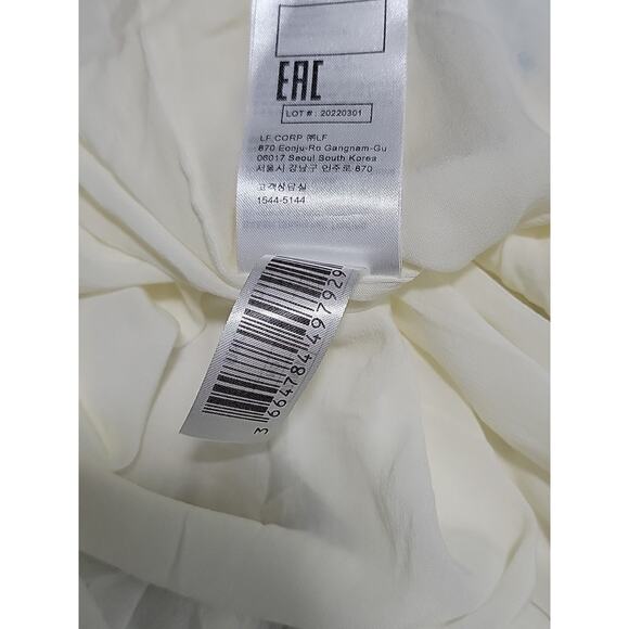 Ba&sh Lady Skirt Women Sz M Londer Midi Ecru Blue Folklore Block Print Bash EUC - Picture 14 of 15